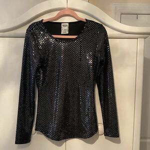 Vocal Boutique brand Black Sequin Blouse